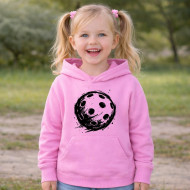 Dětská mikina růžová Florbalový míček černý