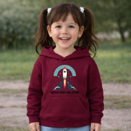 Dětská mikina granátová Raketa Reach for the Stars černý text