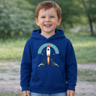 Dětská mikina modrá Raketa