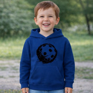 Dětská mikina modrá Florbalový míček černý