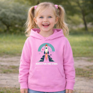 Dětská mikina růžová Raketa Reach for the Stars bílý text