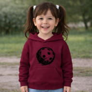 Dětská mikina granátová Florbalový míček černý