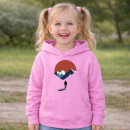 Dětská mikina růžová Cyklista v horách