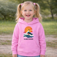 Dětská mikina růžová Horský vrchol Climb Higher