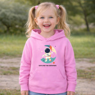 Dětská mikina růžová Astronaut Explore the Unknown černý text