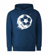 Mikina unisex tm. modrá Fotbalový míč bílý