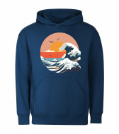 Mikina unisex tm. modrá Mořská vlna