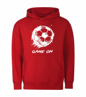 Mikina unisex červená Fotbalový míč Game On bílý