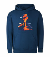 Mikina unisex tm. modrá Sopka