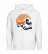 Mikina unisex bílá Mořská vlna