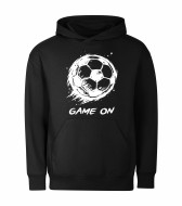 Mikina unisex černá Fotbalový míč Game On bílý