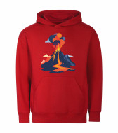 Mikina unisex červená Sopka