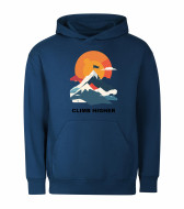 Mikina unisex tm. modrá Horský vrchol Climb Higher