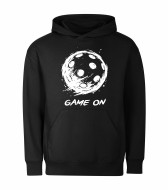 Mikina unisex černá Florbalový míček Game On bílý