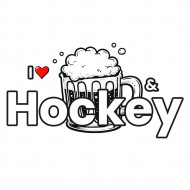 Nažehlovačka I love pivo a Hockey
