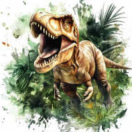 Nažehlovačka Řvoucí T-Rex v džungli