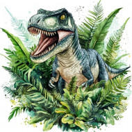 Nažehlovačka T-Rex v džungli