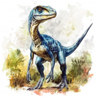 Nažehlovačka Velociraptor ilustrace
