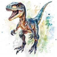 Nažehlovačka Akvarelový Velociraptor