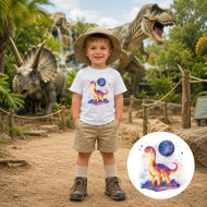 Dětské tričko bílé Roztomilý Brachiosaurus